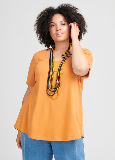 Plus Size Organic Keyhole Back Tee