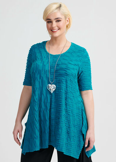 Plus Size Nordic Short Sleeve Tunic