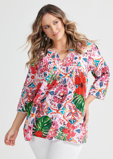 Plus Size Cotton Boho Top