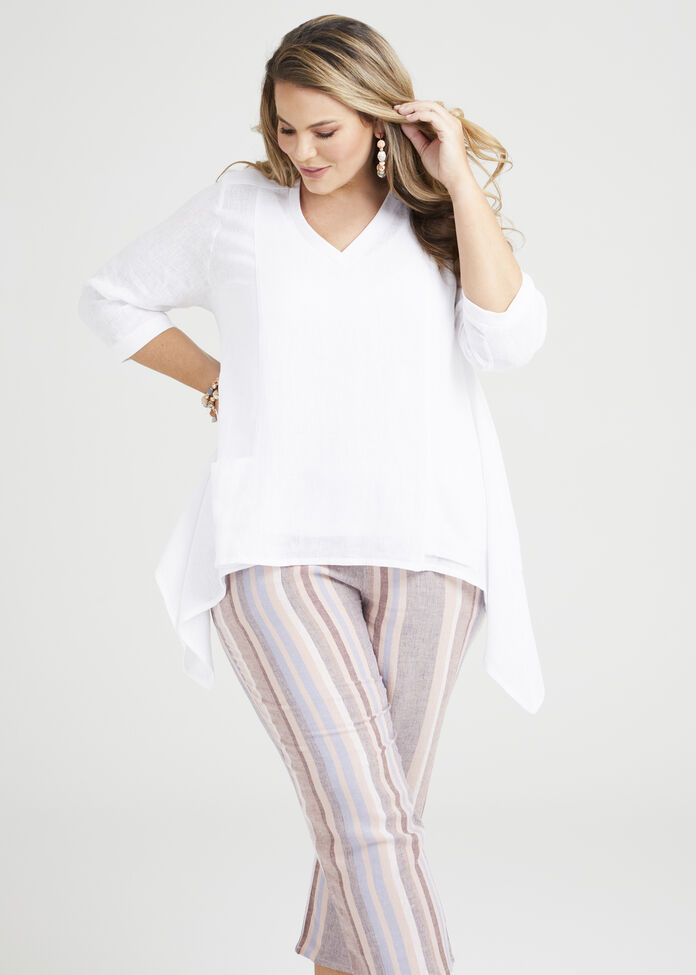 Linen Breezy Days Top, , hi-res