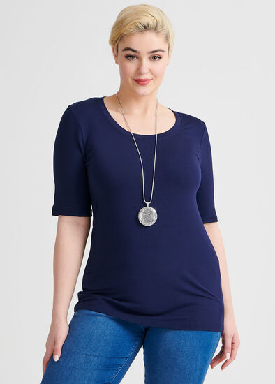 Plus Size Bamboo Body Short Sleeve Top