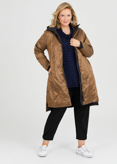 Plus Size Ice Age Reversible Puffer