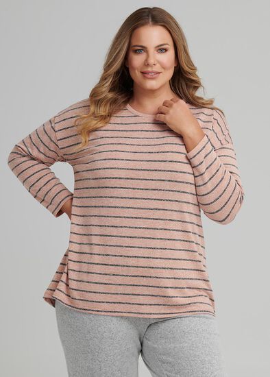 Plus Size Panel Mix Lounge Top