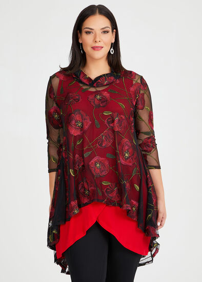 Plus Size Poppy Red Tunic