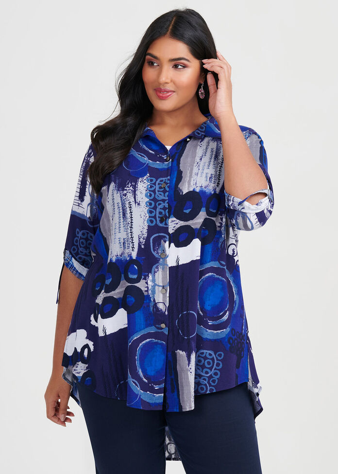 Viscose Indigo Vibes Shirt, , hi-res