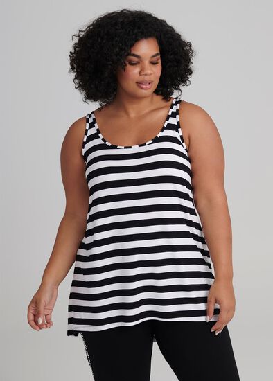 Plus Size Bamboo Stripe Tank