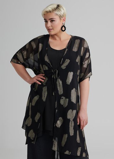 Plus Size Rosy Reflections Kimono