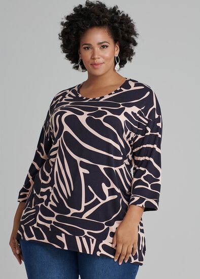 Plus Size Graphic Impact Tunic