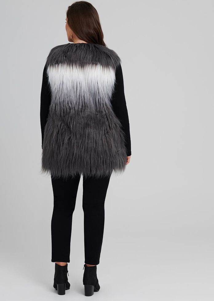 Luxe Fur Vest, , hi-res