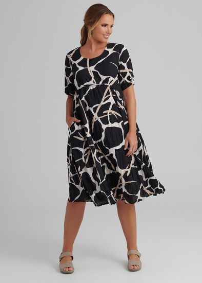 Plus Size Abstract Print Dress