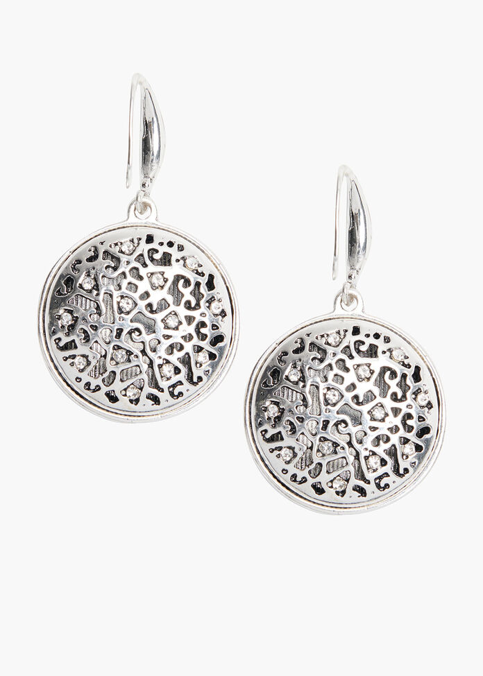 Crystal Fixation Earrings, , hi-res