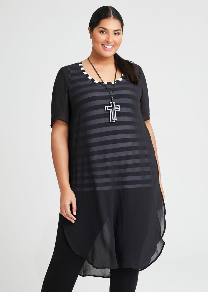 Chiffon Sandra Overlay Tunic, , hi-res