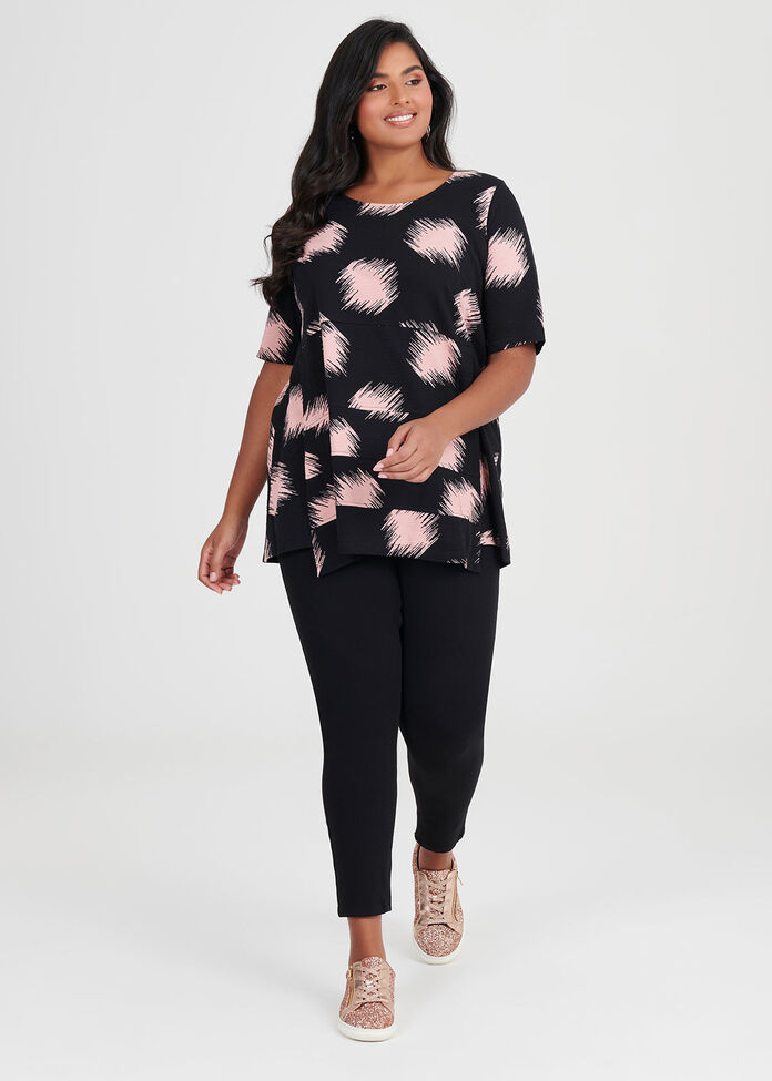 Cotton Maxi Spot Top, , hi-res