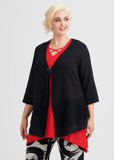 Plus Size Linen Mix & Mingle Cardi