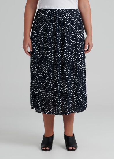 Plus Size Sustained Pleated Skirt