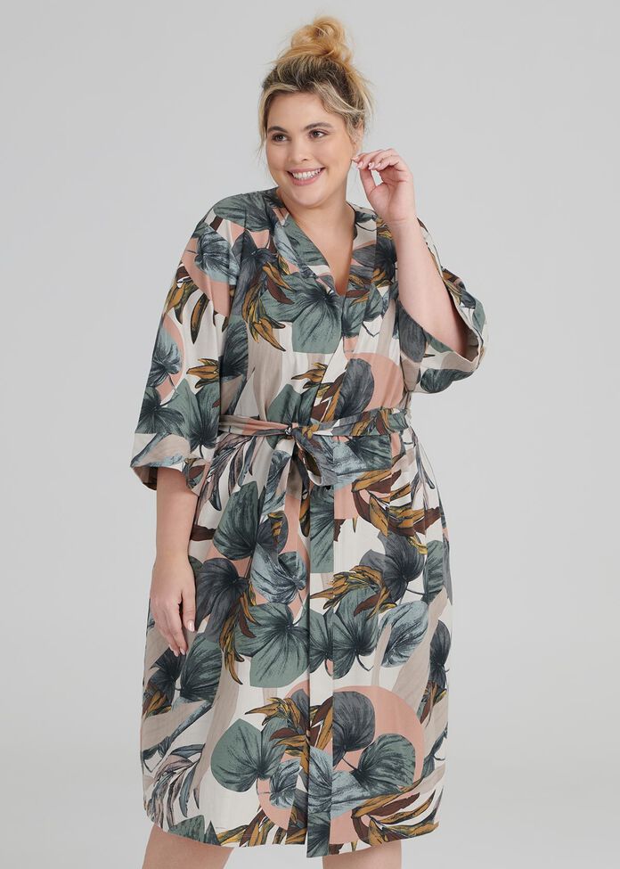 Organic Leaf Pj Robe, , hi-res