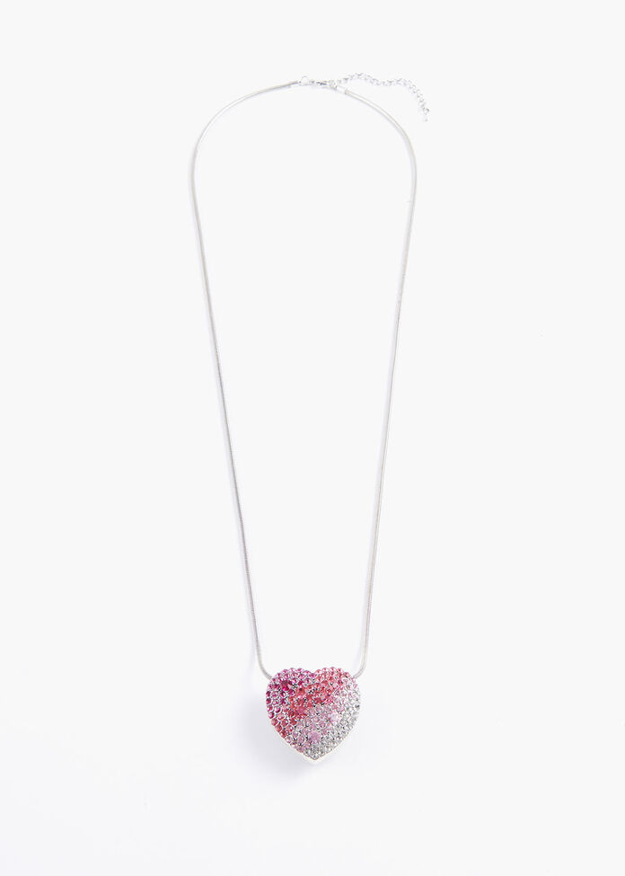 Graduated Heart Necklace, , hi-res