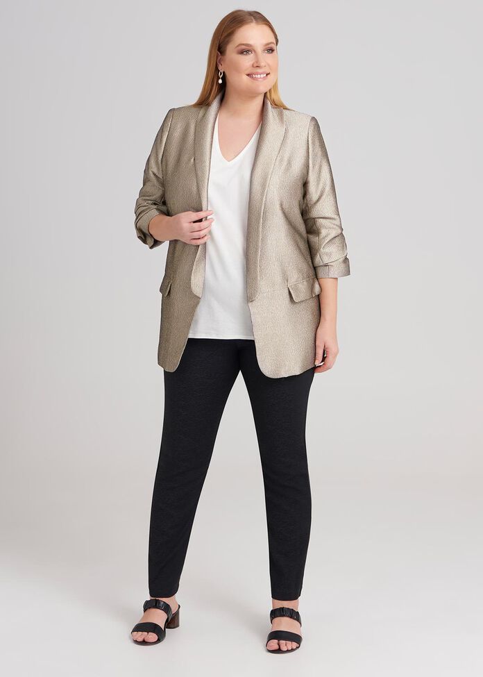 3/4 Sleeve Relaxed Jacket, , hi-res