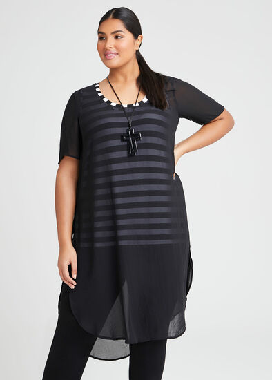 Plus Size Chiffon Sandra Overlay Tunic