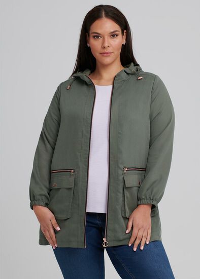 Plus Size Urban Chic Hooded Jacket