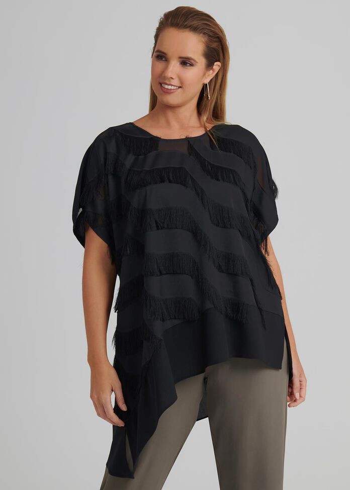 Inas Fringed Top, , hi-res