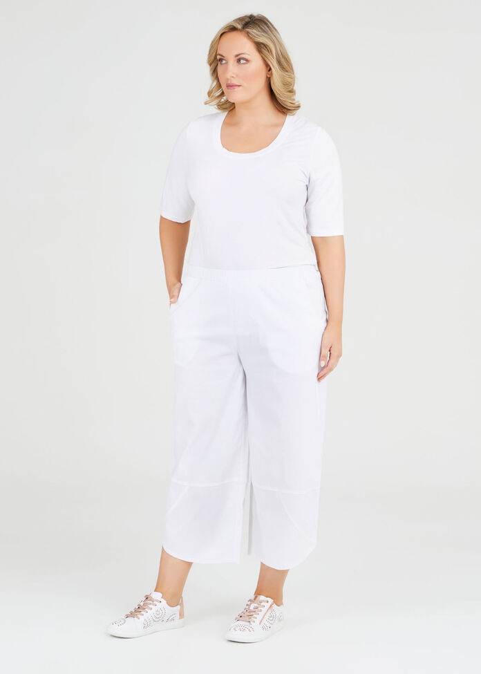 Tencel Trapeze Wide Leg Pant, , hi-res