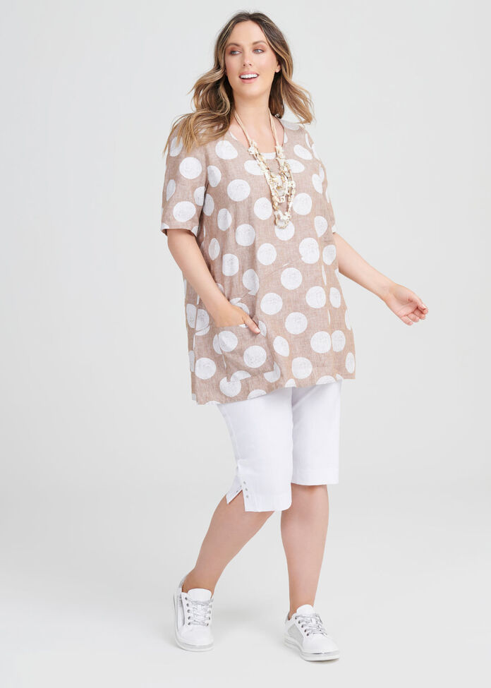 Linen Mahli Spot Tunic, , hi-res