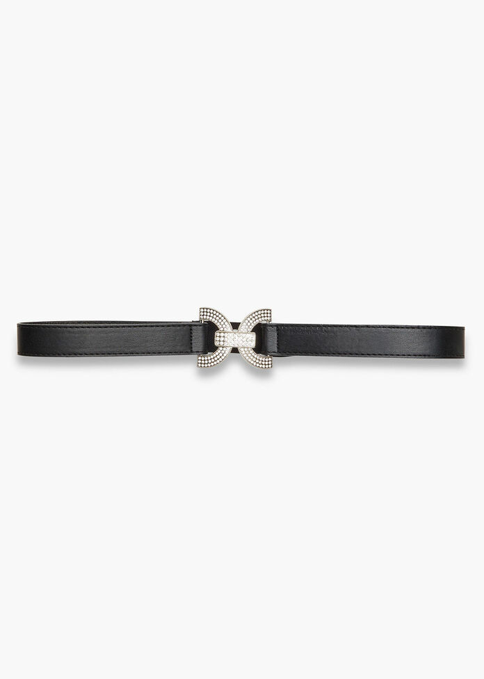 Slim Bling Buckle Elastic Belt, , hi-res