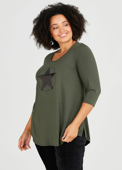 Plus Size Rising Star Natural Tunic