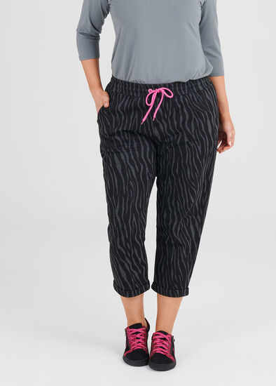 Plus Size Cotton Zebra Jogger