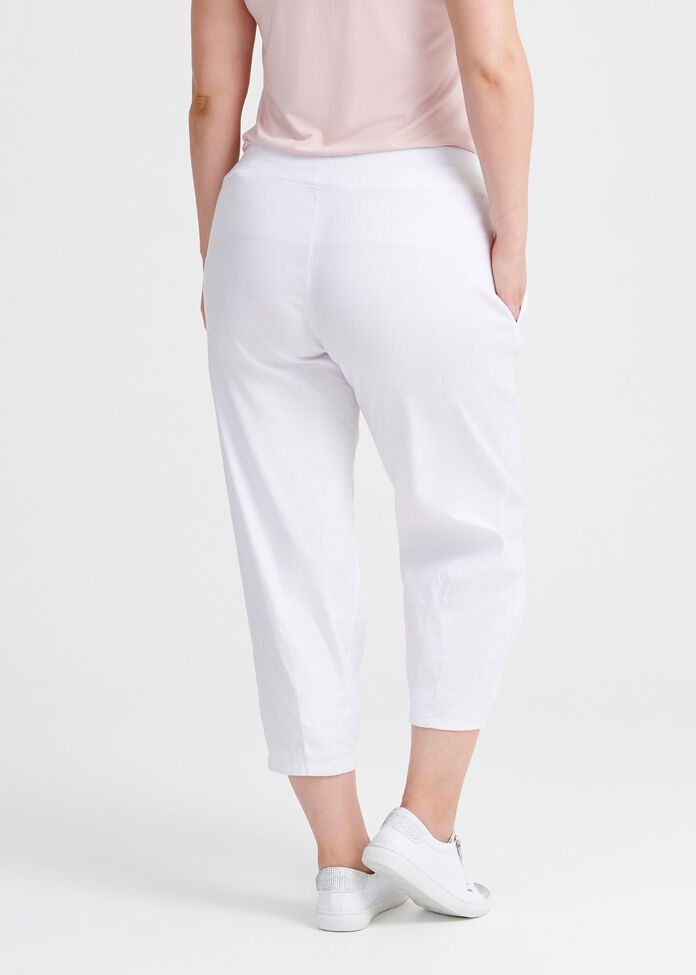 Latifa Linen Crop Pant, , hi-res