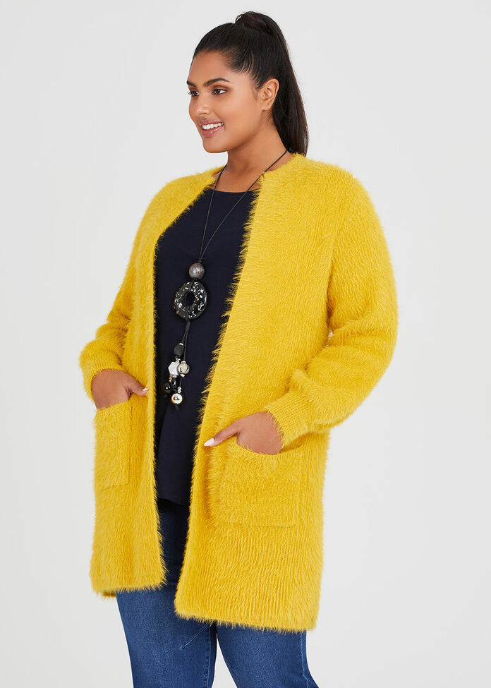 Sophia Fluffy Cardigan, , hi-res