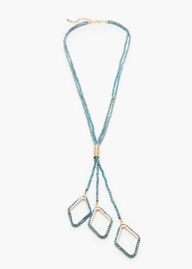 Diamond Drop Y Necklace