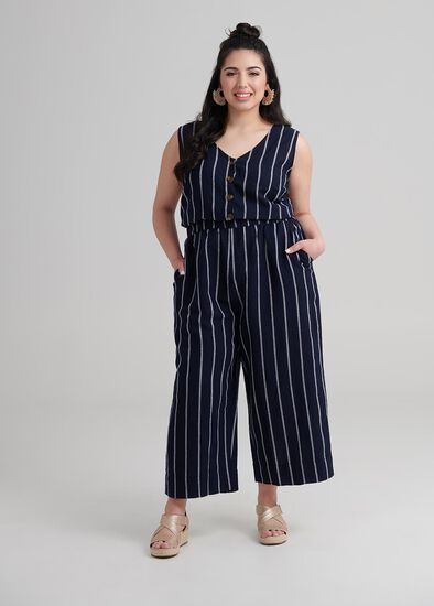 Plus Size Petite Linen Jumpsuit