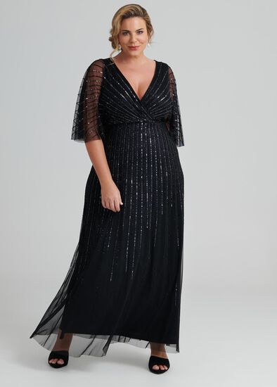 Plus Size Lola Beaded Gown