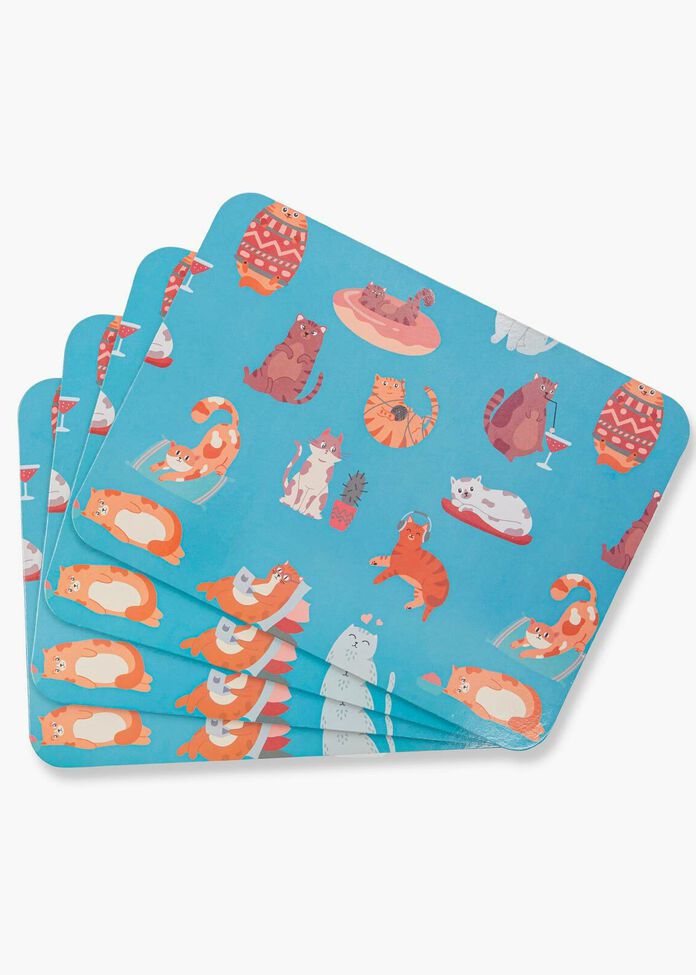 SET/4 CAT PLACEMATS, , hi-res