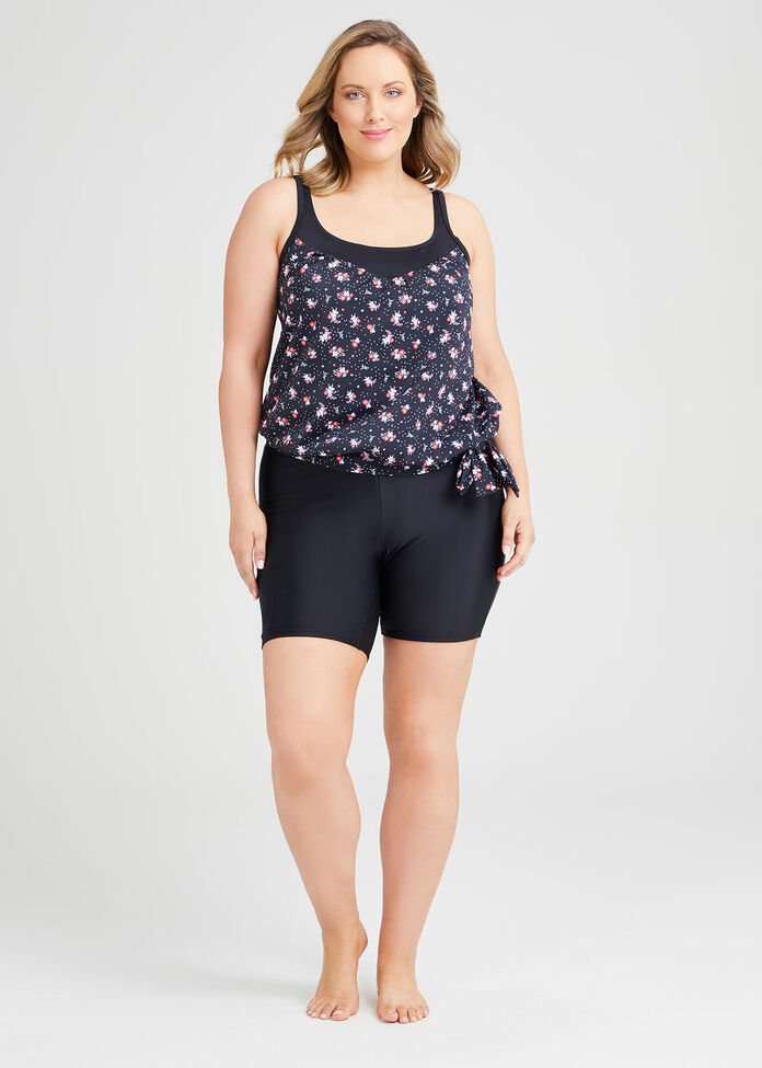 Ditsy Blouson Tankini, , hi-res