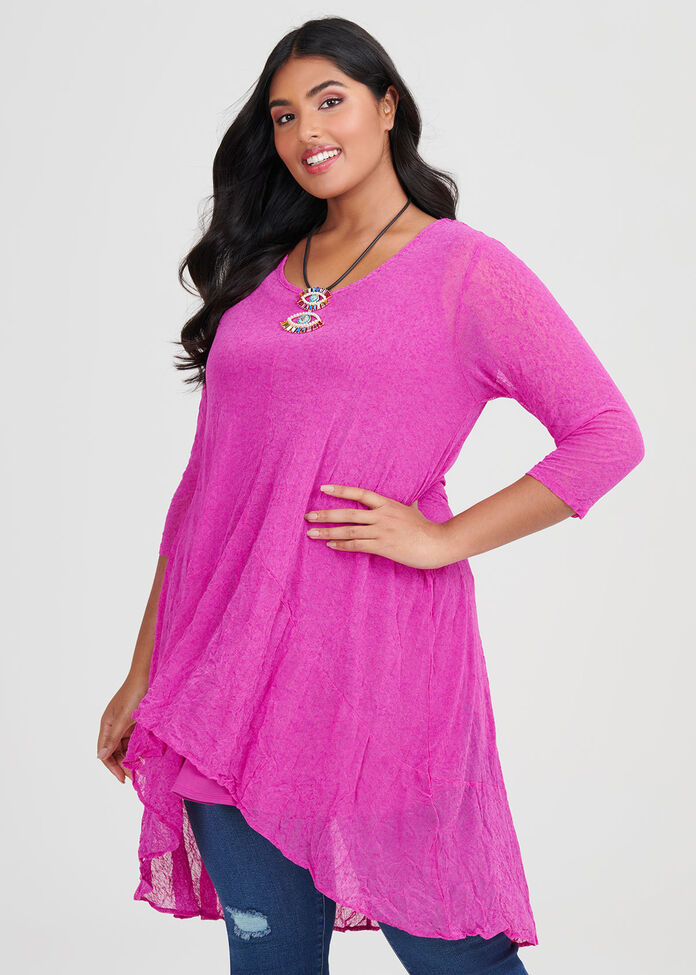 Shayda Mesh Tunic, , hi-res