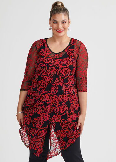 Plus Size Chicago Mesh Tunic