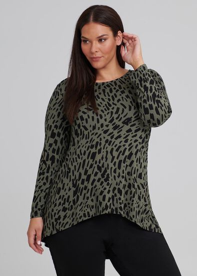 Plus Size Animal Brush Top