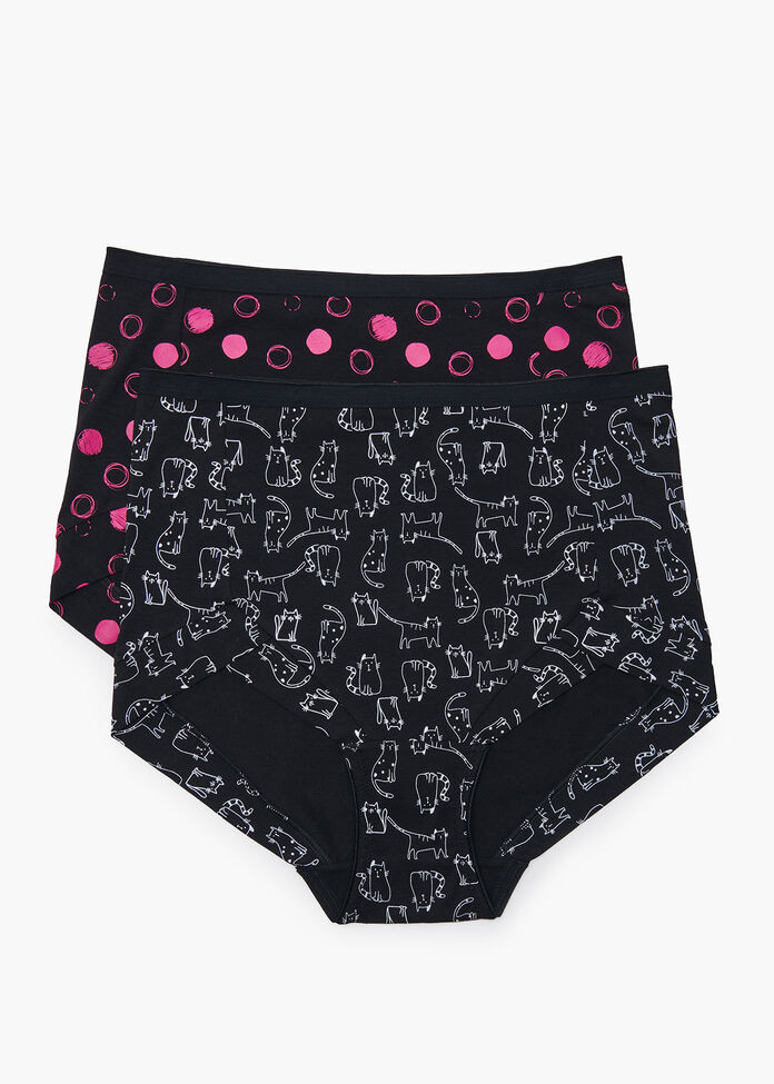 2Pk Bamboo Cats Briefs, , hi-res