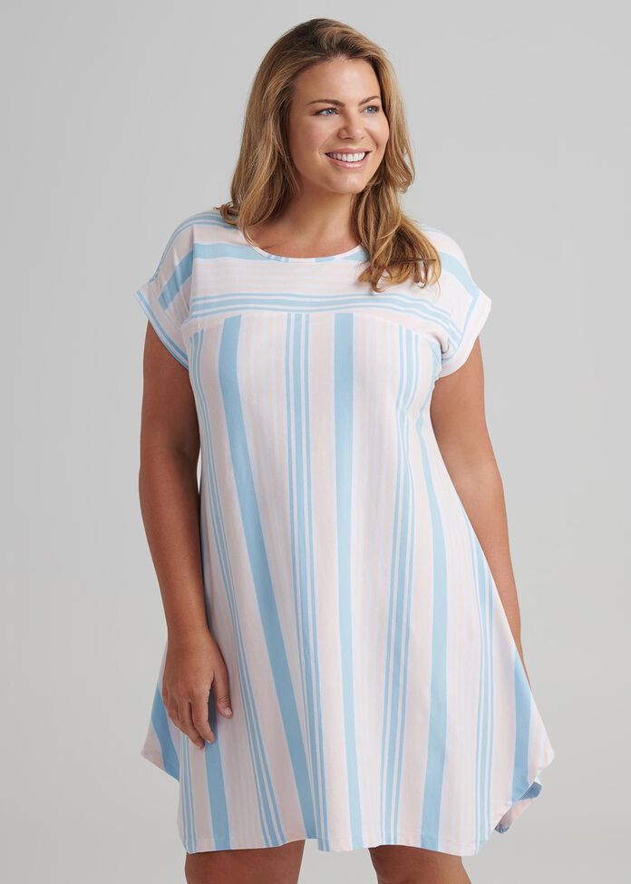 Shelly Stripe Nightie, , hi-res