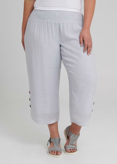 Plus Size Sahara Button Crop Pant