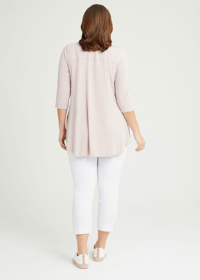 Bamboo Base 3/4 Sleeve Top, , hi-res