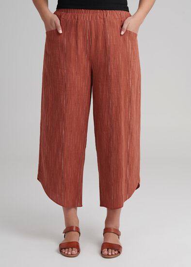 Plus Size Linen Layla Crop Pant