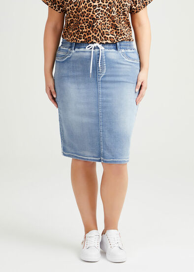 Plus Size The Relaxed Denim Skirt