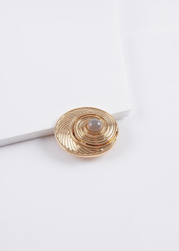 Swirl & Stone Brooch, , hi-res