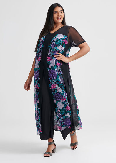 Plus Size Climbing Roses Jumpsuit