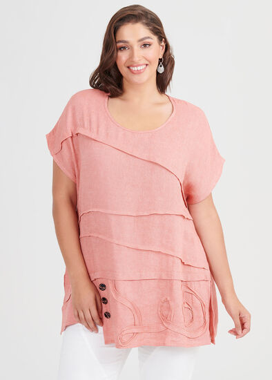 Plus Size Tigers Eye Linen Top