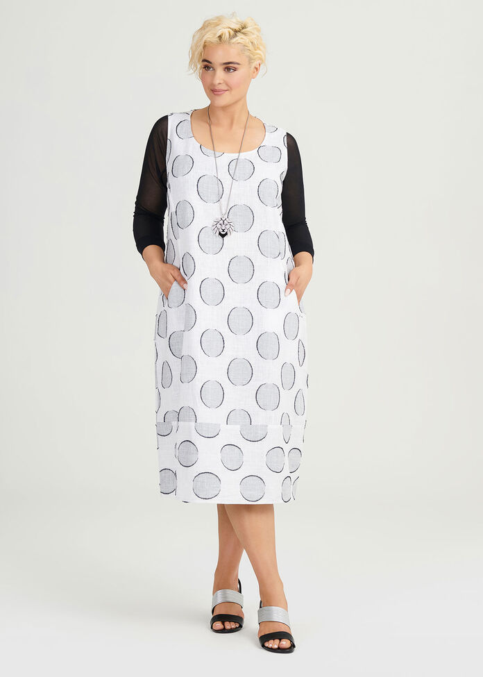 Linen Ascot Dress, , hi-res